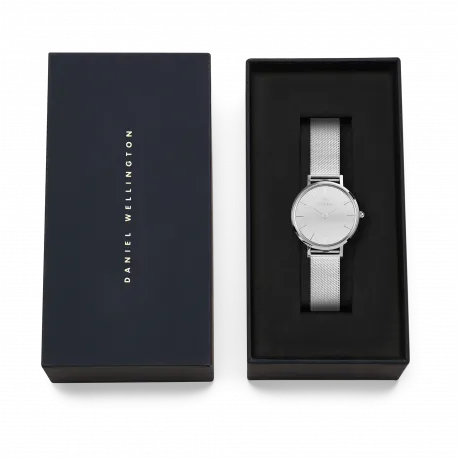 reloj daniel wellington plateado espejo