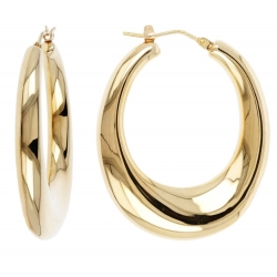 Pendientes Soave Oro -SLENDER BOMBE´OVAL HOOP-