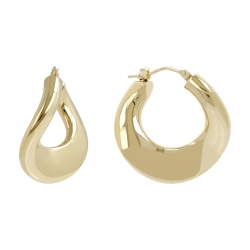 Pendientes Soave Oro -BOLD CURVED HOOP-