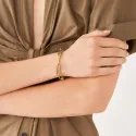 Pulsera FOSSIL acero dorada