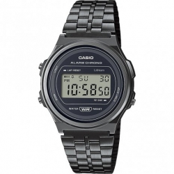 Reloj Casio digital dorado vintage reflejo espejo