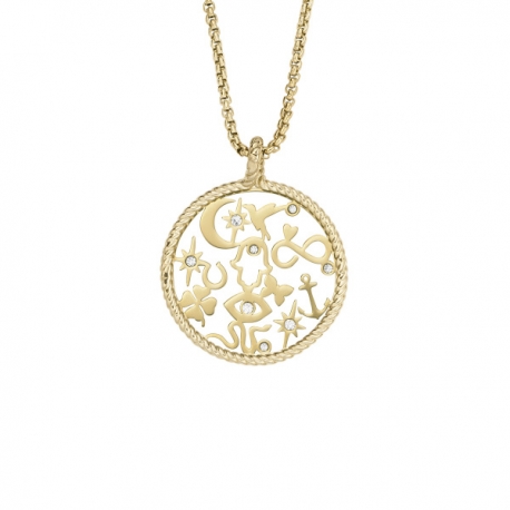 Collar FOSSIL GOLDEN ICONS SUERTE