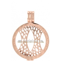 SOPORTE EN PLATA CHAPADO EN ORO ROSA "MI MONEDA"