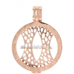 SOPORTE EN PLATA CHAPADO EN ORO ROSA "MI MONEDA"