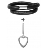 Pulsera ENDLESS DOBLE + BIG HEART CHARM