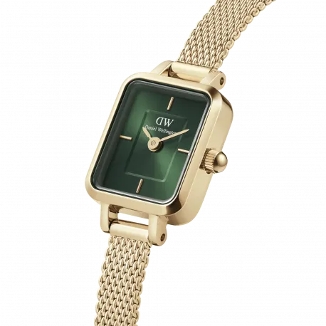 Reloj DANIEL WELLINGTON QUADRO MINI DORADO VERDE