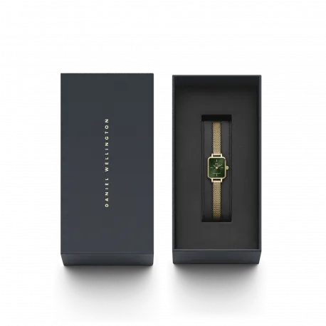 Reloj DANIEL WELLINGTON QUADRO MINI DORADO VERDE