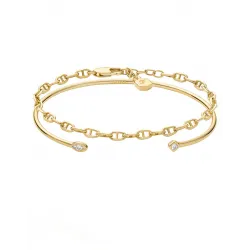 Conjunto de 2 pulseras doradas.