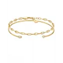 Conjunto de 2 pulseras doradas.