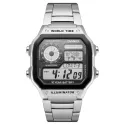 Reloj CASIO WORLD TIME CAUCHO NEGRO