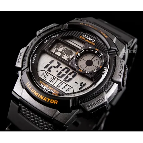Reloj CASIO WORLD TIME CAUCHO REDONDO