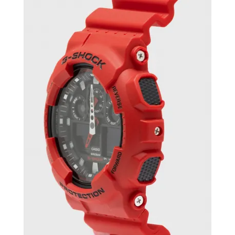 Reloj Casio G SHOCK rojo con agujas y digital