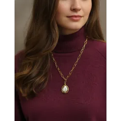 Collar CoCo en plata de ley chapada en oro amarillo. 2