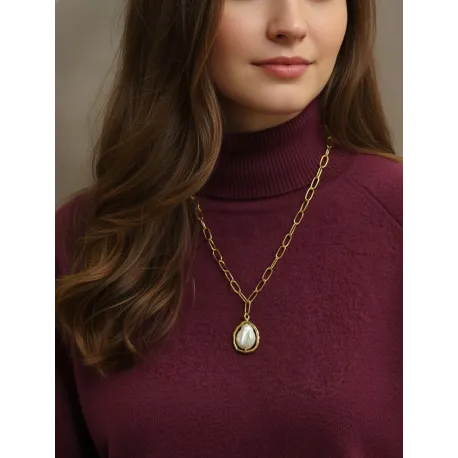 Collar CoCo en plata de ley chapada en oro amarillo.