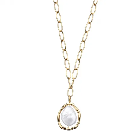 Collar CoCo en plata de ley chapada en oro amarillo.