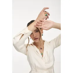 Pendientes largos dorados DURNA EXQUSE 2