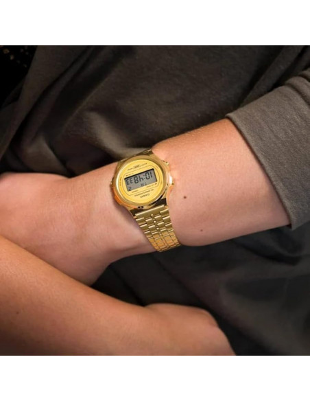 Reloj CASIO DIGITAL REDONDO DORADO VINTAGE