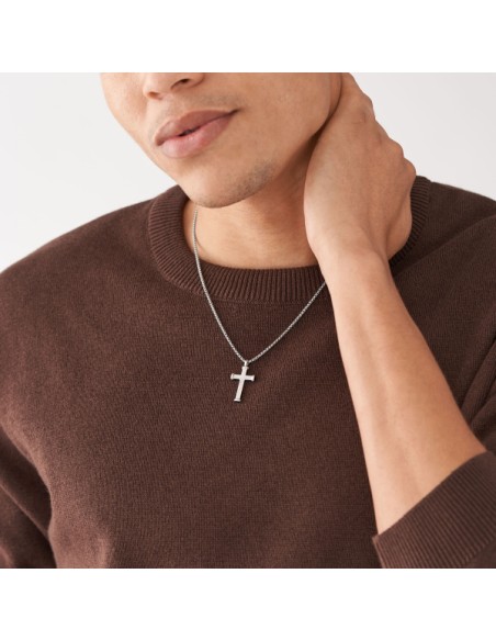 Collar ACERO FOSSIL CRUZ JF04401040
