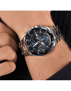 Reloj CASIO EDIFICE cronómetro acero agujas. Reloj edifice para hombre grande. 2