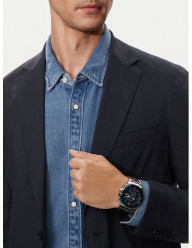 Reloj CASIO EDIFICE cronómetro acero agujas. Reloj edifice para hombre grande.