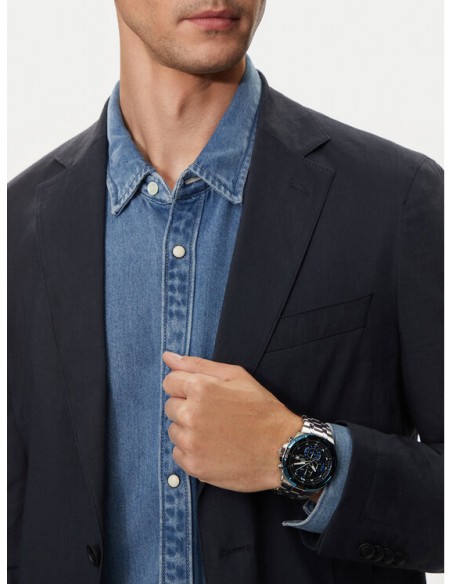 Reloj CASIO EDIFICE cronómetro acero agujas. Reloj edifice para hombre grande.