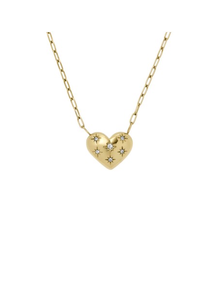 Collar FOSSIL FASHION HEART GOLD JF04856710