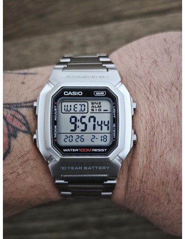 Reloj CASIO 100m ACERO W-800HD-1AVEF