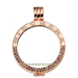 SOPORTE EN PLATA CHAPADA EN ORO ROSA DELUXE "MI MONEDA"