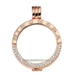 SOPORTE EN PLATA CHAPADA EN ORO ROSA DELUXE "MI MONEDA" 2