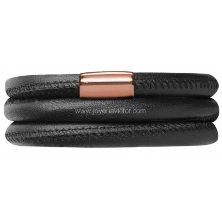 Pulsera ENDLESS TRIPLE DORADA ROSA