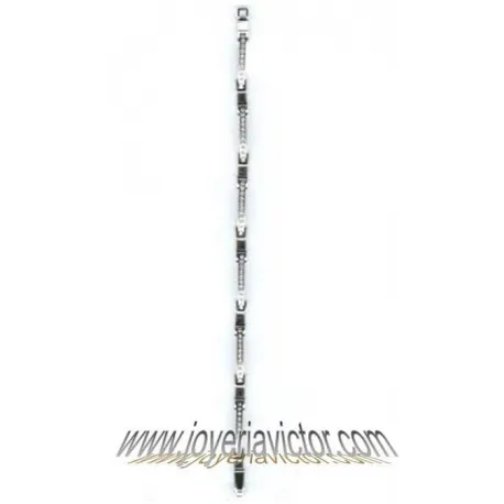 Pulsera Oro Blanco y Diamantes
